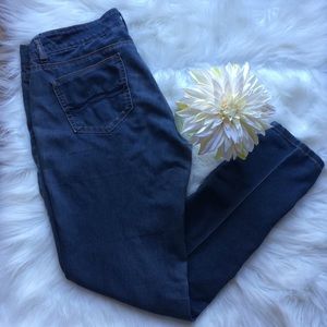 Acid wash blue skinny jean